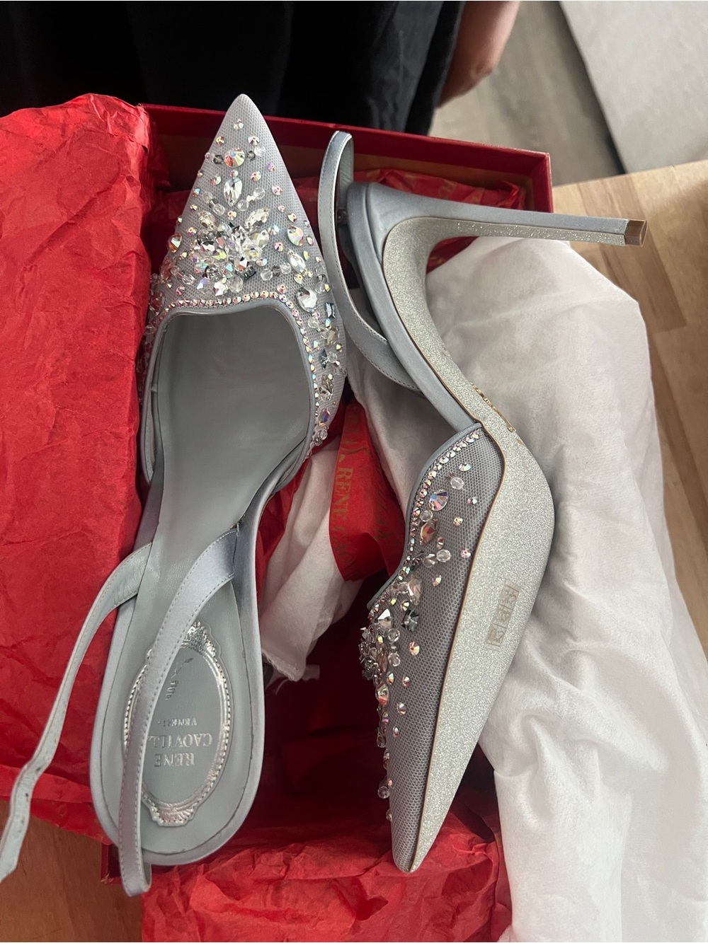 Rene Caovilla Cinderella Slingback Heels